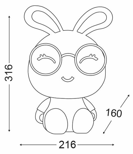 Παιδικό Πορτατίφ Aca MT150331P Bunny