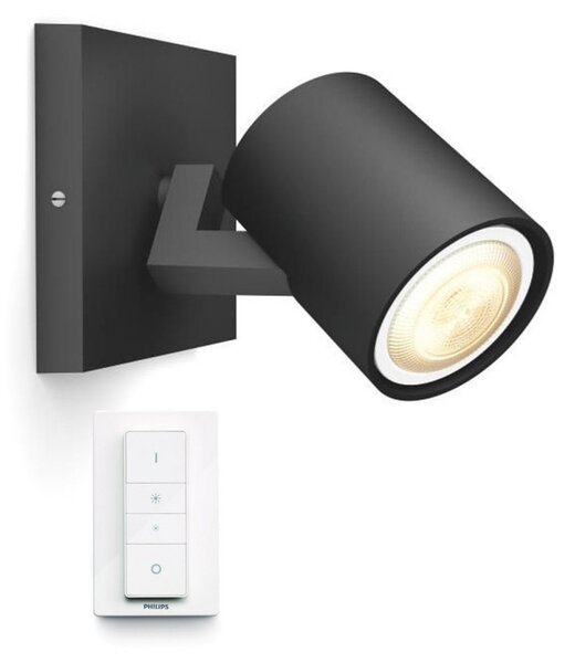 Philips Hue - Runner Hue Spot με Διακόπτης White Amb. Black Philips Hue