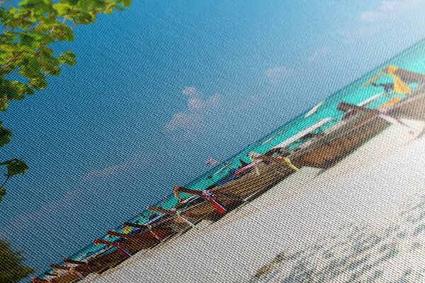 Πίνακας σε καμβά λευκή αμμώδης παραλία στο νησί Bamboo