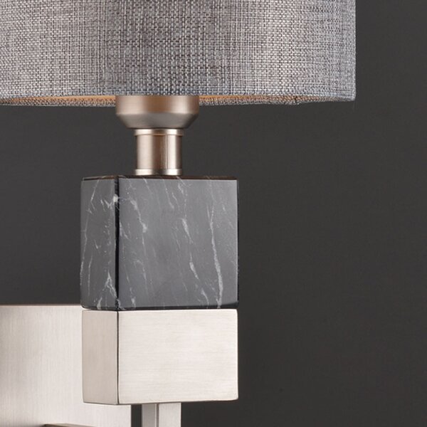 Απλίκα Τοίχου Aca Luxor ML306411WS Nickel Matt/Marble