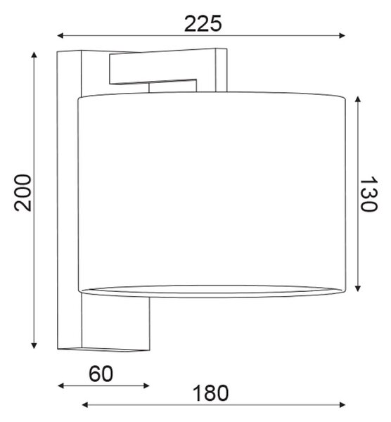Απλίκα Τοίχου Aca Circe OD5612BN Nickel Satin/Black