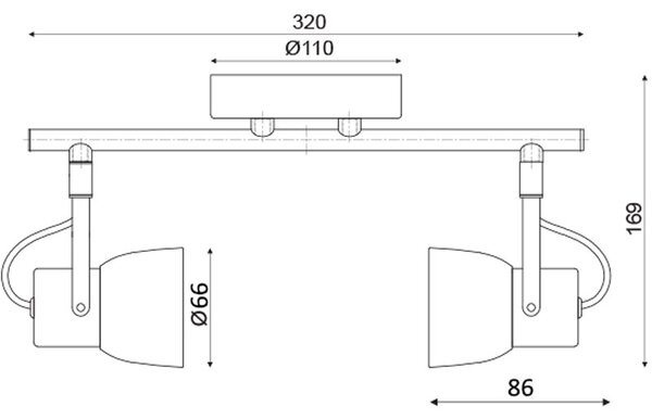 Σποτ Δίφωτο Aca Pepper MC171152 Grey