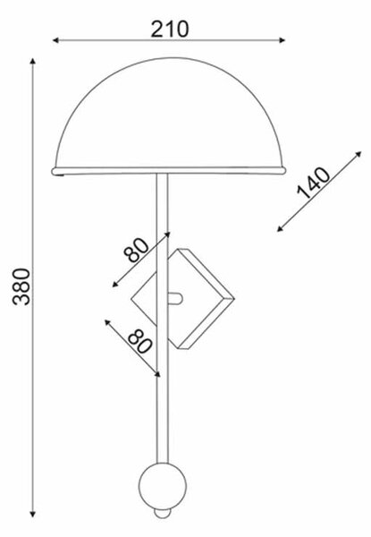 Απλίκα Τοίχου Aca Manhattan DCR171181W Marble/Copper