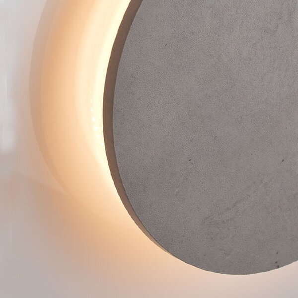 Απλίκα Τοίχου LED Aca Eclipse ZM1715LEDWC Cement Shade