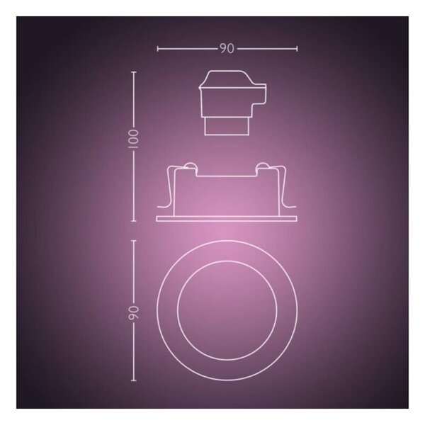 Philips Hue - Centura Recessed Round Bluetooth White/Color Amb. White Philips Hue