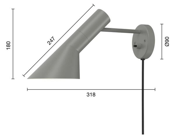 Louis Poulsen - AJ Wall Lamp Warm Grey Louis Poulsen