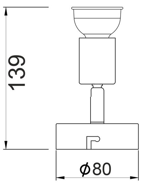 Σποτ Μονόφωτο Aca Trinity MC634WH1 White Matt
