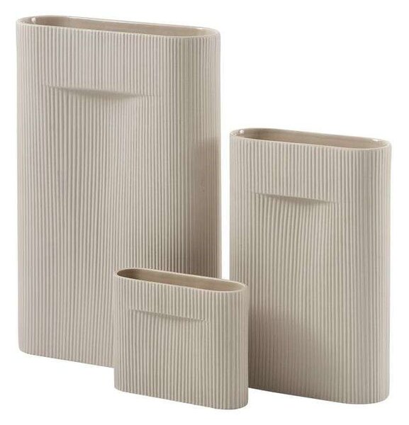 Muuto - Ridge Vase H48,5 Beige Muuto