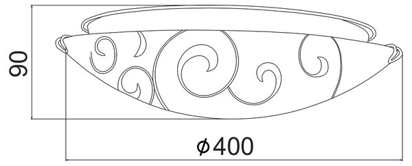 Φωτιστικό Πλαφονιέρα Aca Chaplin AD994706L White