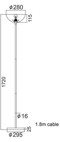 Φωτιστικό Δαπέδου Aca Basico KS2026F1CH Chrome