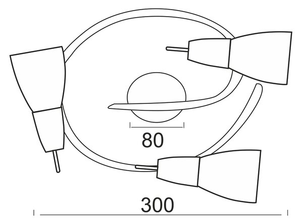 Σποτ Τρίφωτο Aca Kamet MC542NM3E Nickel