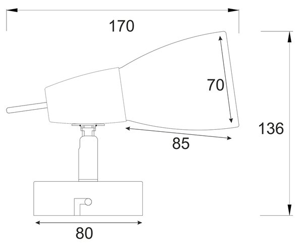 Σποτ Μονόφωτο Aca Kamet MC542NM Nickel
