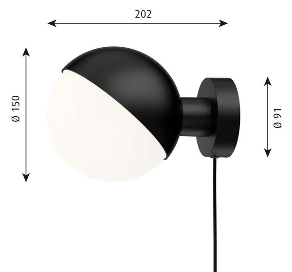 Louis Poulsen - VL Studio Φωτιστικό τοίχου Ø150 Μαύρο Louis Poulsen