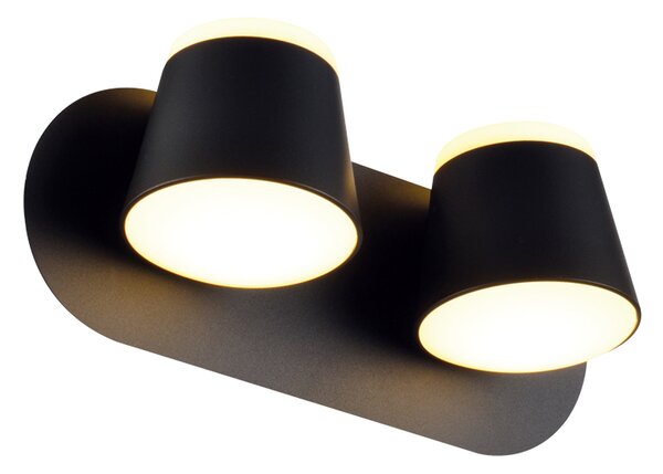 Σποτ Δίφωτο LED Aca Lucido V83LEDW27BK Black