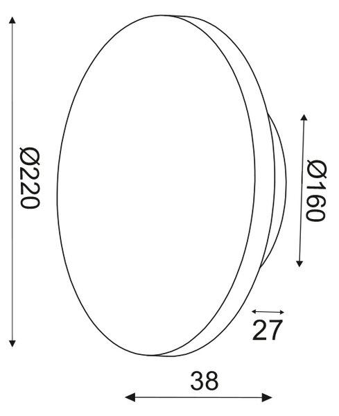 Απλίκα Τοίχου LED Aca Eclipse ZM1710LEDWT Terrazzo