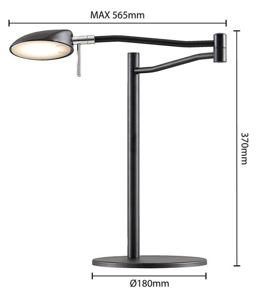 Lucande - Dessania LED Table Lamp Black Lucande