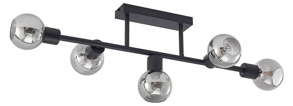 Lindby - Biscala 5 Ceiling Lamp Black/Smoke Lindby