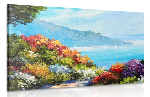 Πίνακας σε καμβά θέα στη θάλασσα