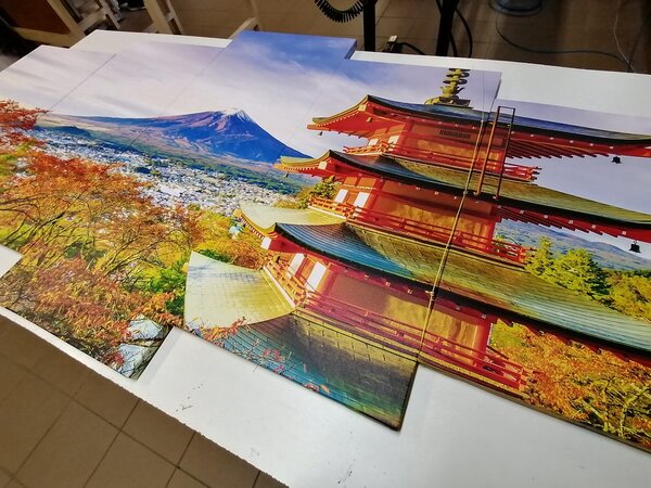 Πεντάπτυχος πίνακας θέα στην Chureito Pagoda και το όρος Fuji