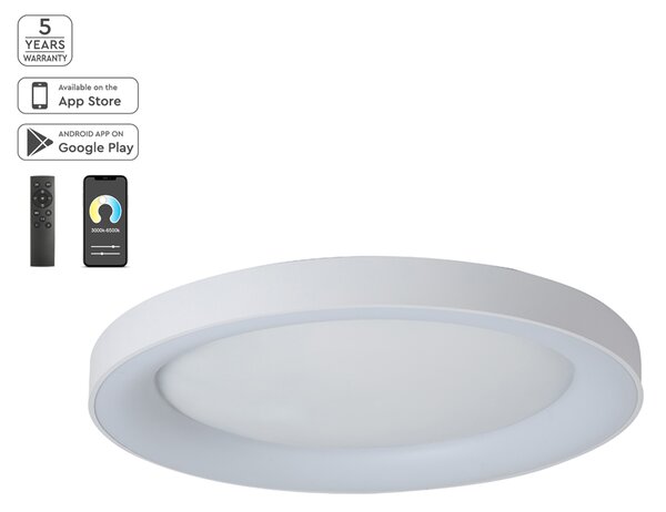 Φωτιστικό Πλαφονιέρα LED Dimmable Smart WiFi Homelighting Amaya 77-8156 White