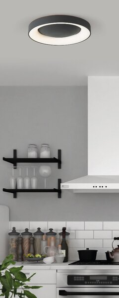 Φωτιστικό Πλαφονιέρα LED Dimmable Smart WiFi Homelighting Amaya 77-8154 Black