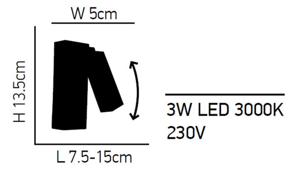 Σποτ Μονόφωτο LED Homelighting Dave 77-3519 White