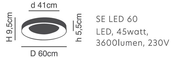 Φωτιστικό Πλαφονιέρα LED Dimmable Homelighting Amaya 77-8161 Copper
