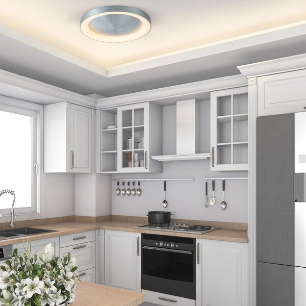 Φωτιστικό Πλαφονιέρα LED Dimmable Homelighting Amaya 77-8158 Nickel