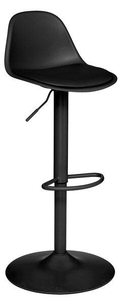 Σκαμπό Μπαρ Με Πλάτη (Φ45x103) A-S Aiko Black 179171C