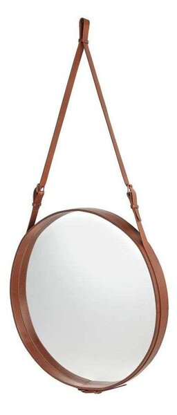 GUBI - Adnet Wall Mirror Circular Ø70 Tan Leather GUBI