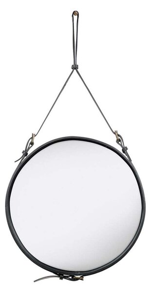 GUBI - Adnet Wall Mirror Circular Ø58 Black Leather GUBI