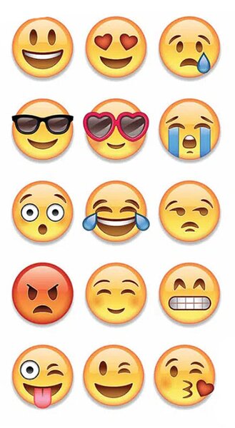 Αυτοκόλλητα Τοίχου Ango Emoji 59014