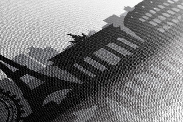 Πίνακας σε καμβά διεθνή σύμβολα μητροπόλεων
