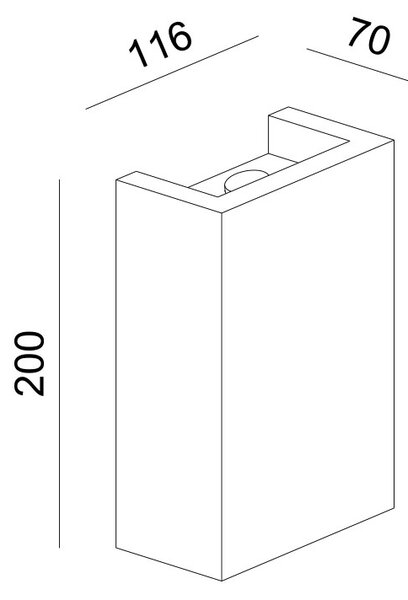 Απλίκα Τοίχου Aca Block G85271W Gypsum