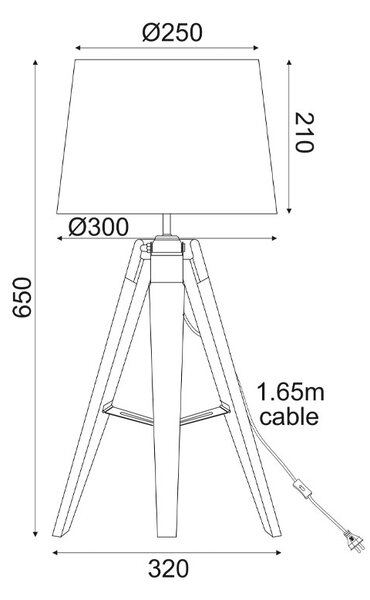 Πορτατίφ Aca Mousse TF17701TOBB Beige/Wood