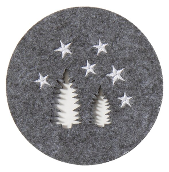 Χριστουγεννιάτικα Σουβέρ (Σετ 4τμχ) Nef-Nef Homeware Snow Felt Grey