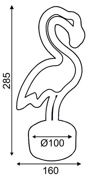 Διακοσμητικό Φωτιστικό LED Aca Flamingo X04497314