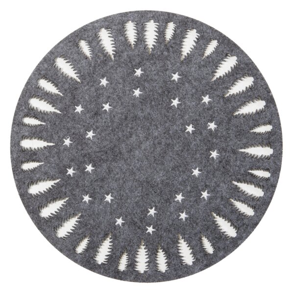 Χριστουγεννιάτικα Σουπλά (Σετ 2τμχ) Nef-Nef Homeware Snow Felt Grey