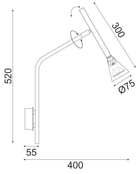 Απλίκα Τοίχου Aca Clouzot YL22801WWH White