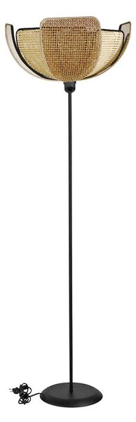 Φωτιστικό Δαπέδου Heronia HFLB-60 31-1393 Black/Rattan