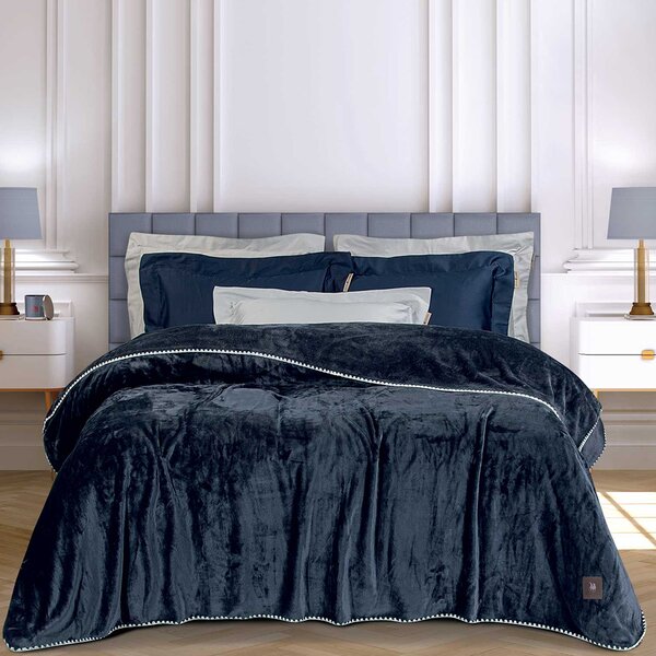 Κουβέρτα Fleece Μονή (170x240) Greenwich Polo Club Essential 4442 Royal Blue