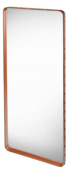 GUBI - Adnet Wall Mirror Rectangular 70X180 Tan Leather GUBI