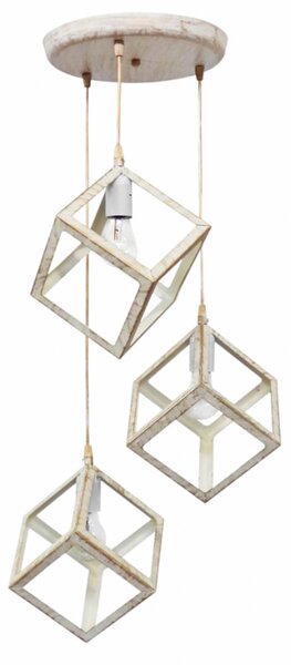 Φωτιστικό Οροφής Τρίφωτο Heronia Kyvos 35-0110 White/Bronze Plastic