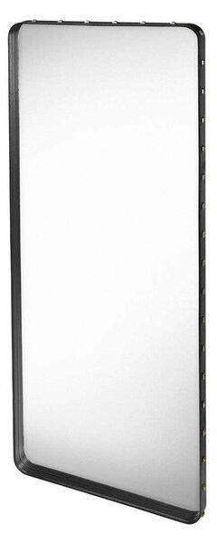 GUBI - Adnet Wall Mirror Rectangular 70X180 Black Leather GUBI