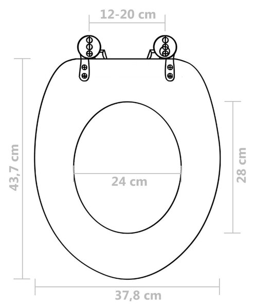 Καλύμματα Λεκάνης με Soft Close 2 τεμ. Σχέδιο Σαβάνα MDF - Πολύχρωμο