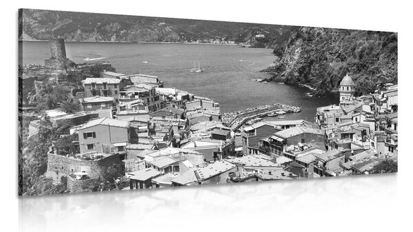 Πίνακας σε καμβά ασπρόμαυρη ακτή της Ιταλίας