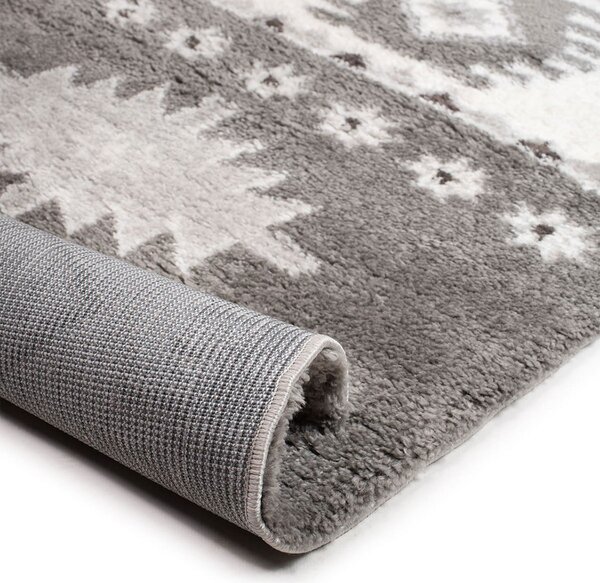 Χαλί (200x290) Βιοκαρπέτ Soft Shaggy R299B Grey White