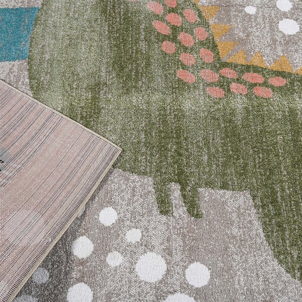 Παιδικό Χαλί (160x230) Polcarpet Carousel Dream 9904 Beige Dinosaur