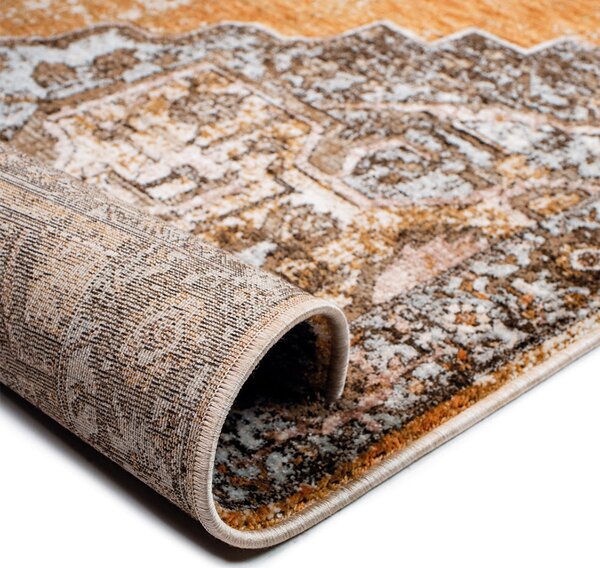 Χαλί Διαδρόμου (80x150) Βιοκαρπέτ Naf Naf Amaro S373B Brown/Multi Grey