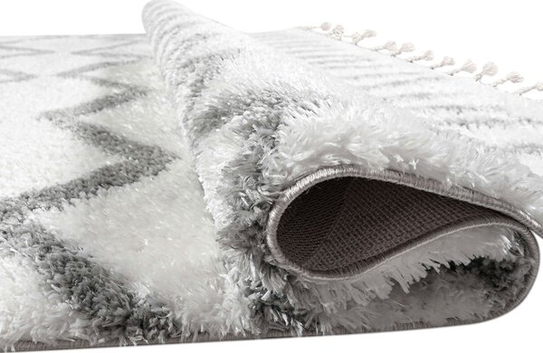 Χαλί (160x230) Polcarpet Silky Shaggy 633 Cream/Grey